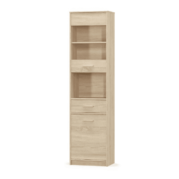 Vitrină 1D1W1S, stejar sonoma, TEYO - - Roveli