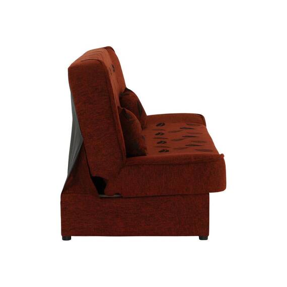 Canapea extensibilă, material textil cărămiziu/model, ASIA NEW - 2- Roveli