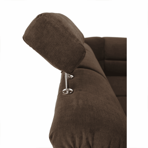 Colţar, piele ecologică maro/material textil maro, SANTIAGO U MARE - 4- Roveli