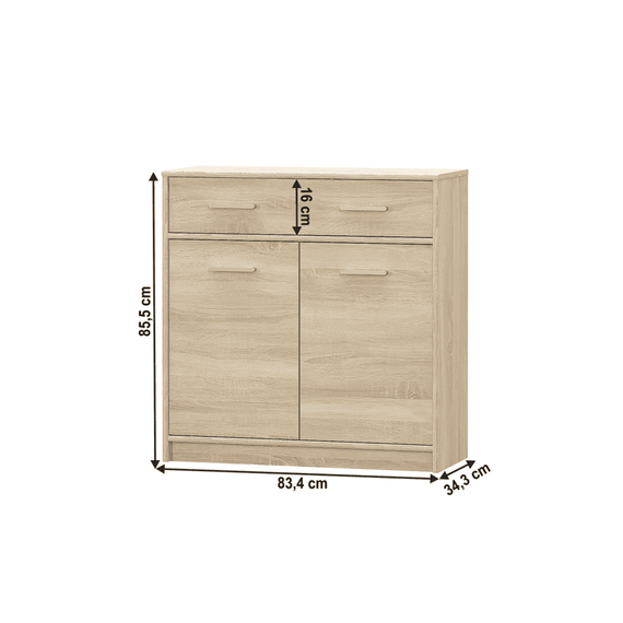 Scrin 2D1S, stejar sonoma, TEYO - 2- Roveli
