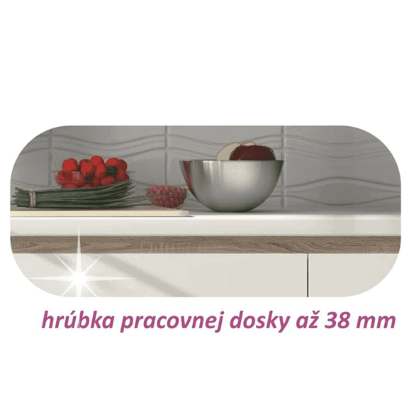 Dulap inferior cu 3 sertare D60, alb super luciu HG, LINE ALB - 6- Roveli