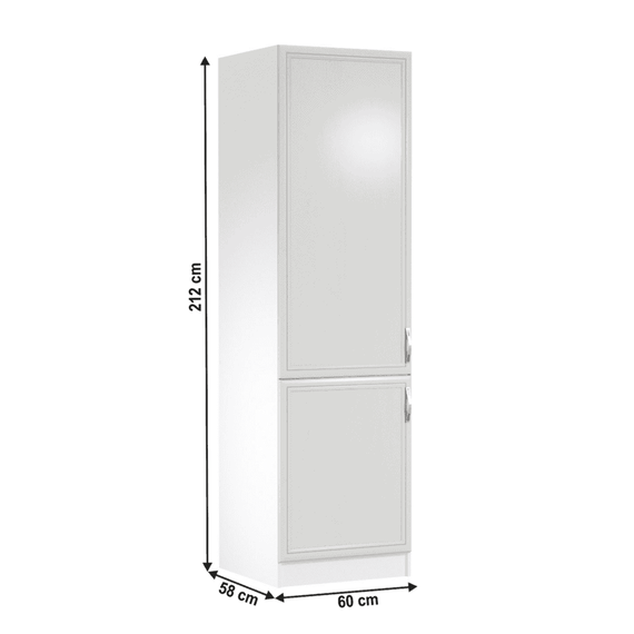 Dulap pentru frigider încorporat D60ZL, model stânga, alb/pin Andersen, SICILIA - 3- Roveli