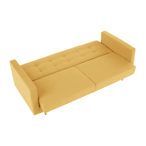 Canapea tapiţat 3 locuri, material textil muştar, AMEDIA - 6- Roveli