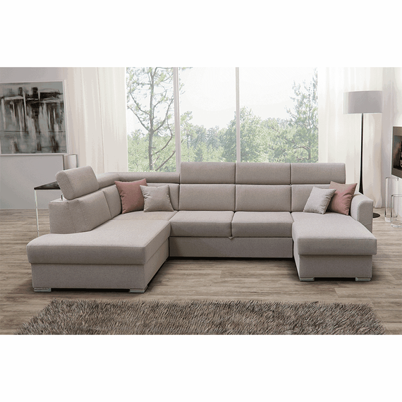 Otoman OTT 1B ZP la comandă, colţar de lux, bej, dreapta, MARIETA - 5- Roveli