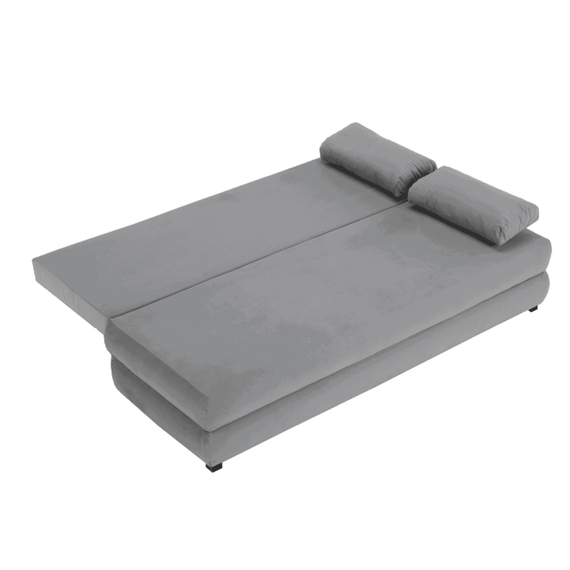 Canapea extensibilă, textil gri/turcoaz, CLIV - 2- Roveli