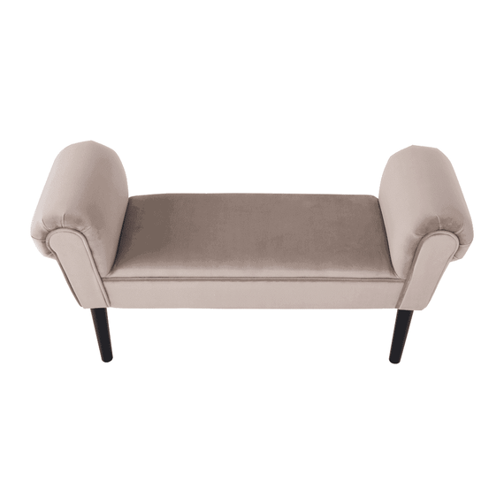Bancă, catifea Velvet, grej/negru, BURDA - 10- Roveli