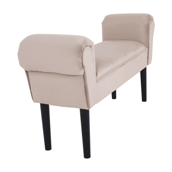 Bancă, catifea Velvet, grej/negru, BURDA - 9- Roveli