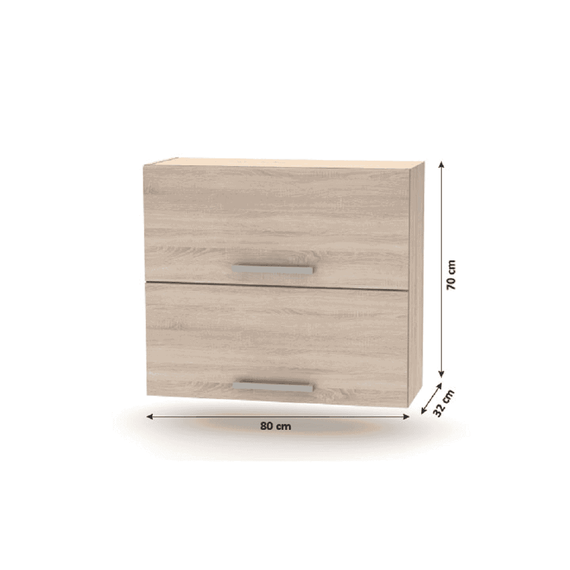 Cabinet superior batant 2DV, stejar sonoma, NOVA PLUS NOPL-015-OH - 4- Roveli