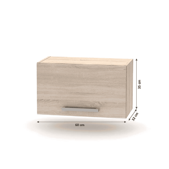 Dulap superior cu digestor 1DV, stejar sonoma, NOVA PLUS NOPL-011-OH - 2- Roveli