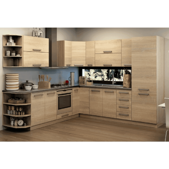 Cabinet inferior 80 2 DV, stejar sonoma, NOVA PLUS NOPL-060-0S - 2- Roveli
