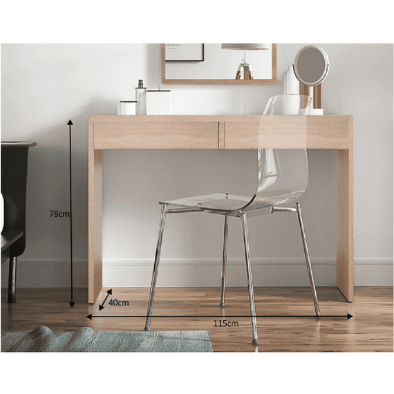 Măsuţă de toaletă/masă de birou, stejar sonoma, VIOLET - 3- Roveli