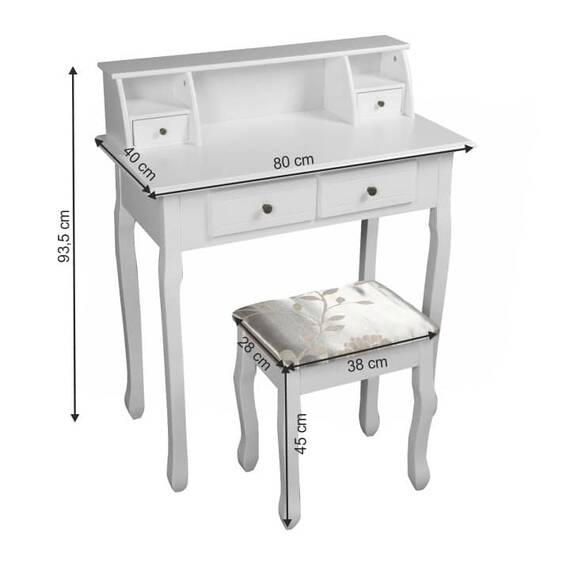 Măsuţă de toaletă, alb, RODES NEW - 11- Roveli