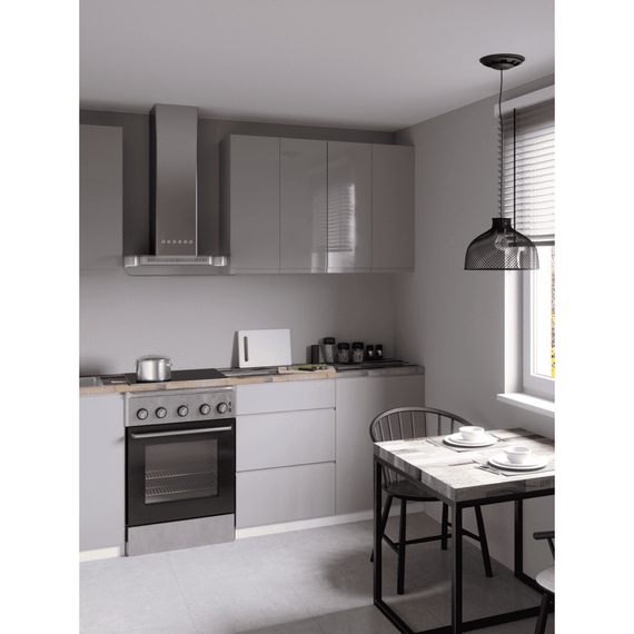 Uşă pentru maşina de spălat vase, alb/gri HG extra lucios, 44,6x57, AURORA - 5- Roveli