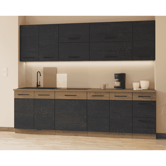 Uşă pentru maşina de spălat vase încorporată, gri mat/stejar lancelot, VEGA ZM 570x446 - 10- Roveli