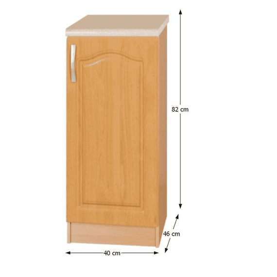 Dulap bucătărie, arin, de dreapta, LORA MDF NEW KLASIK S41 - 3- Roveli