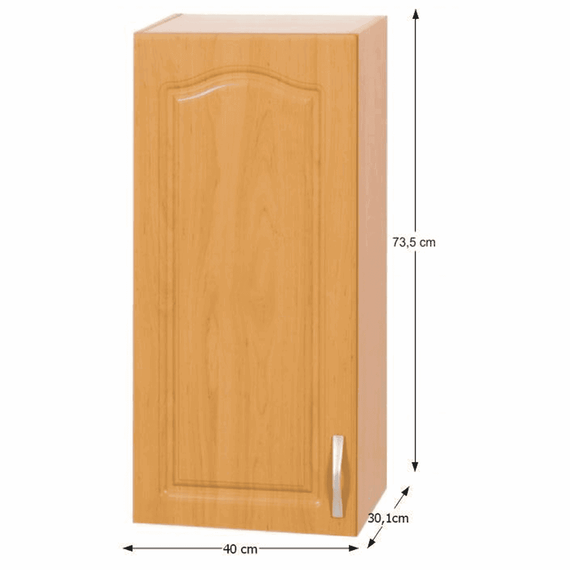 Cabinet de bucătărie, superior, stânga, anin, LORA MDF NEW KLASIK W40 / 735 - 2- Roveli