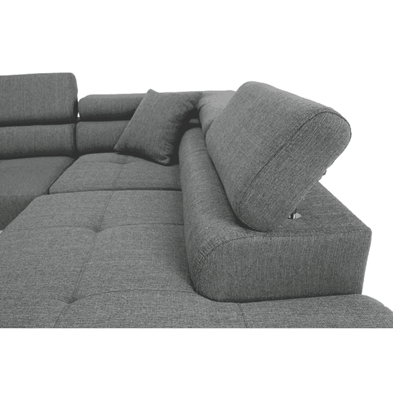 Colţar, alb/gri, model dreapta, AMARETO NEW - 6- Roveli