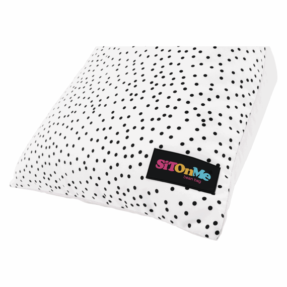 Fotoliu tip sac, alb/roz/gri, POMPOM - 10- Roveli
