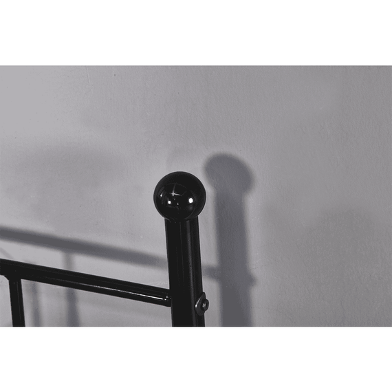 Canapea din metal - de o persoană, negru, 90x200, ROZALI - 4- Roveli