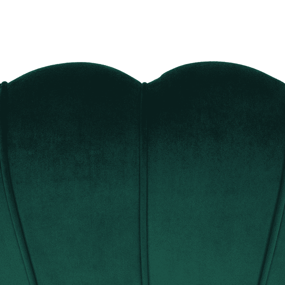 Bancă în stil Art-deco, catifea Velvet smarald/crom auriu, NOBLIN - 8- Roveli