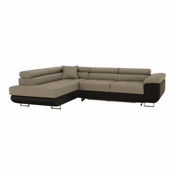 Colţar, maro/bej, model stânga, AMARETO NEW - 4- Roveli