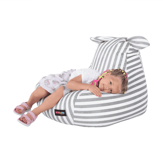 Fotoliu tip sac, alb/gri, LAPIN - 11- Roveli