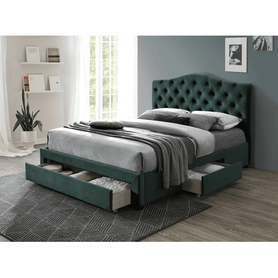 Pat, catifea Velvet smarald, 180x200, KESADA - 3- Roveli