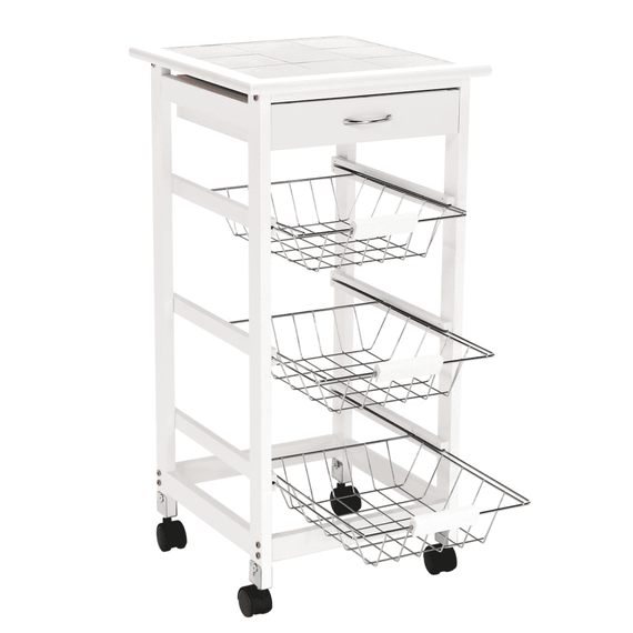 Cărucior de servire, alb, KORUS - 9- Roveli