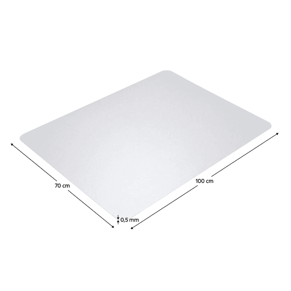 Protecţie podea sub scaun, transparentă, 100x70 cm, 0, 5 mm, ELLIE NEW TYP 1 - 6- Roveli