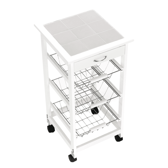 Cărucior de servire, alb, KORUS - 8- Roveli