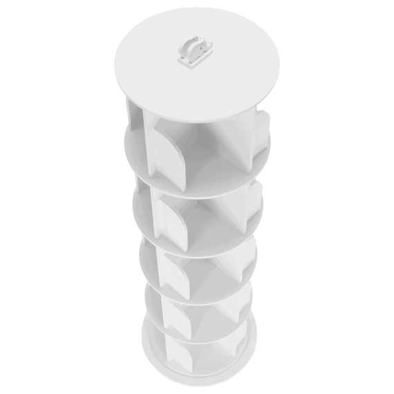 Raft pivotant, 5 poliţe, alb, ERION TIP 2 +cadou - 12- Roveli