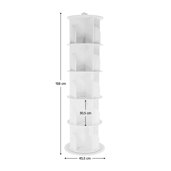Raft pivotant, 5 poliţe, alb, ERION TIP 2 +cadou - 2- Roveli