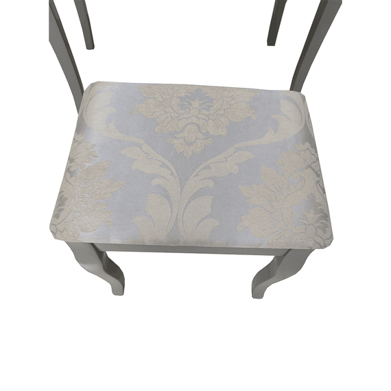 Masă de toaletă cu taburet, gri / argintiu, REGINA NEW - 9- Roveli