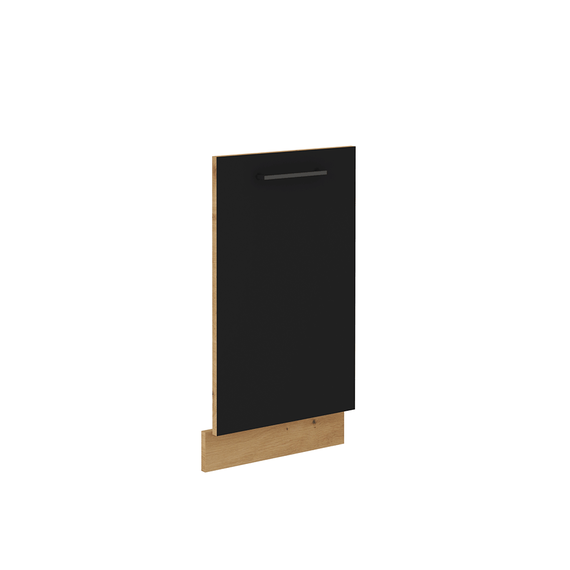 Uşă pentru maşina de spălat vase, stejar artizan/ negru mat, MONRO ZM 713x446 - - Roveli