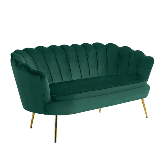 Canapea de lux, 2,5 locuri, smarald / auriu, Art-deco, NOBLIN - - Roveli