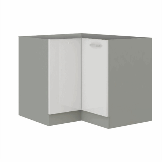 Cabinet inferior, alb extra lucios/gri, PRADO 90/90 DN BB - - Roveli