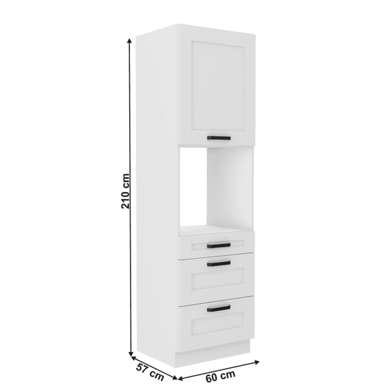 Dulap înalt pentru cuptor încorporabil, alb, LULA 60 DPS-210 3S 1F - 6- Roveli