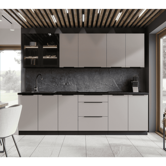 Uşă de maşină de spălat vase, caşmir/negru, ARAKA ZM 713x596 - 3- Roveli