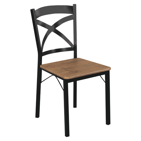 Set de sufragerie 1+4, stejar închis/negru, HAIM - 7- Roveli