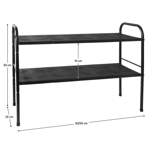 Raft ajustabil, negru, SOMER - 2- Roveli