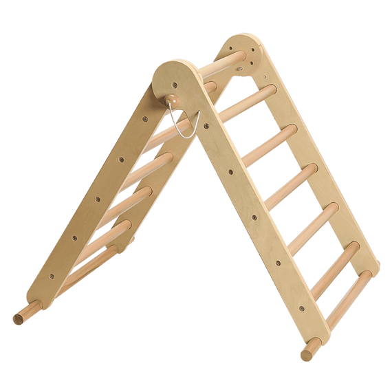 Montessori Triunghiul Pikler 3în1, natural/mix de culori, OPRIN - 3- Roveli