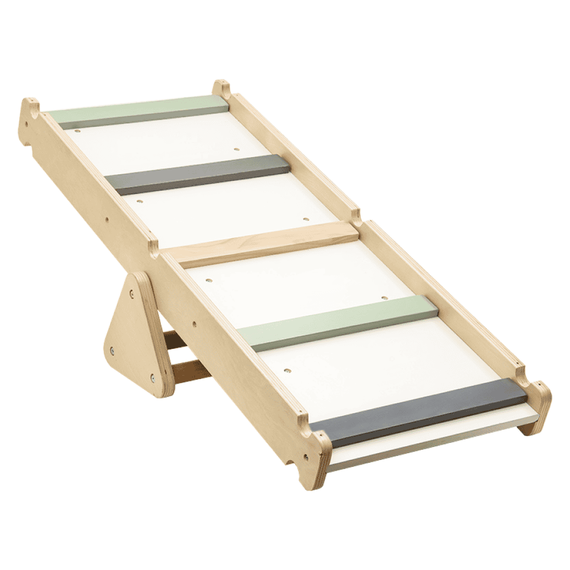 Montessori Triunghiul Pikler 3în1, natural/mix de culori, OPRIN - 2- Roveli