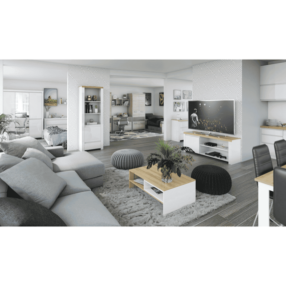 Etajeră deschisă 1D1S, castan Nairobi / onix, JESI NEW - 7- Roveli