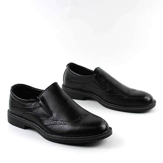 Pantofi barbatesti , cu elastic lateral pe ambele parti A1855-1-BLACK - 3- Roveli