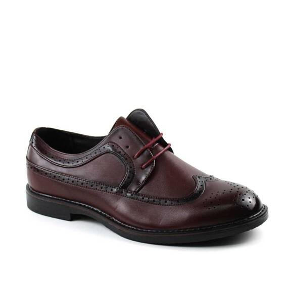 Pantofi barbatesti , casual , stil Oxford  A1857-5-WINE - - Roveli