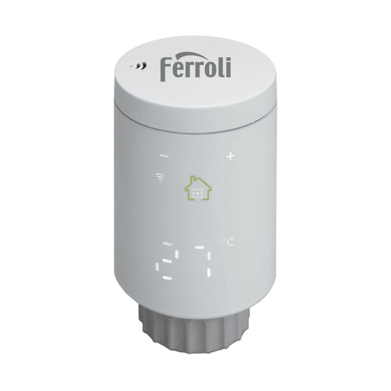 Kit controler gateway si 2 capete termostat smart pentru calorifer Ferroli, Wi-Fi, control de la distanta, siguranta pentru copii, detectare fereastra deschisa, afisaj digital, programabil, alb - 2- Roveli