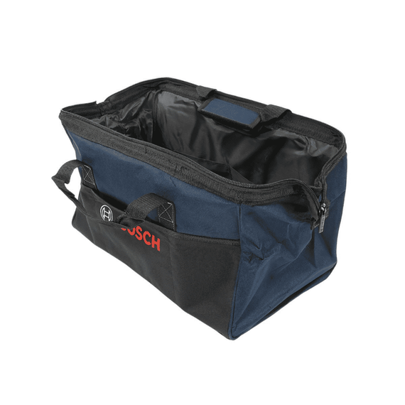 Geanta pentru scule Bosch, realizata din material textil rezistent, 8 compartimente, 500 x 280 x 250 mm, negru si albastru - 2- Roveli