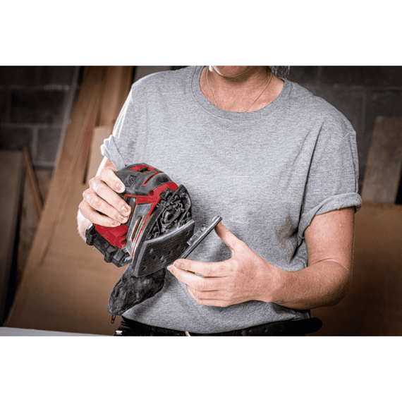 Slefuitor delta Skil, cu vibratii, un varf delta rotativ, trei foi de slefuire si un sac pentru praf, motor fara perii, 20 V, fara acumulator - 2- Roveli