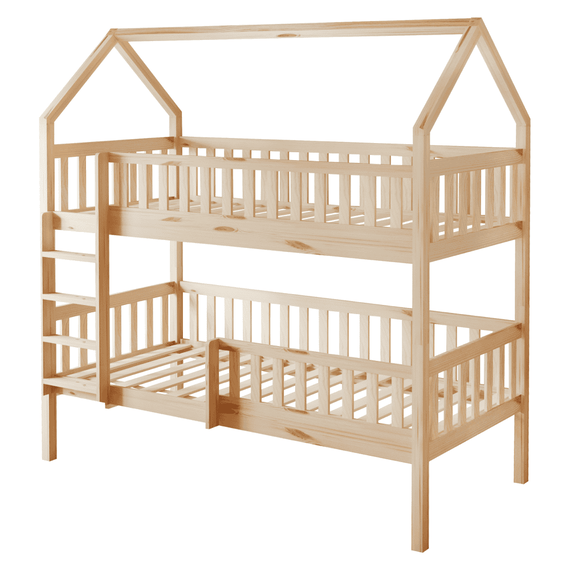 Pat supraetajat Montessori cu pat suplimentar, natural, VENITA TYP 1 - 5- Roveli