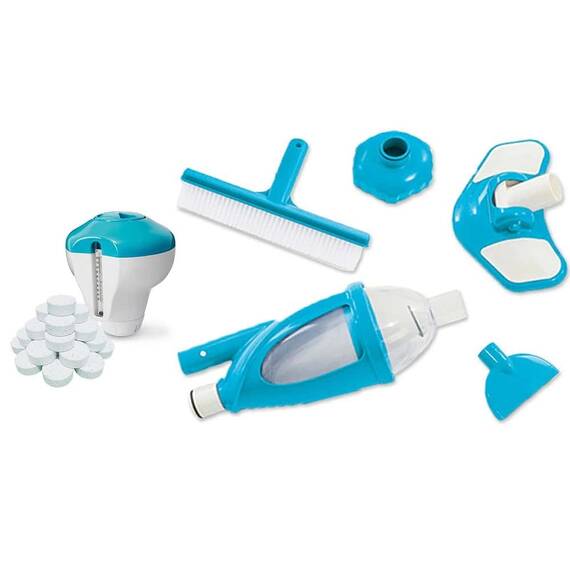 ​Piscina cu cadru, material PVC durabil cu 3 straturi, pompa de filtru, scara metalica, prelata si folie, skimmer, kit de curatare cu aspirator, rotunda, 14614 litri, 457 x 107 cm - 5- Roveli